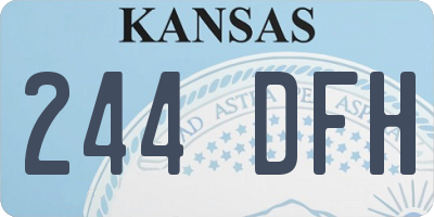 KS license plate 244DFH