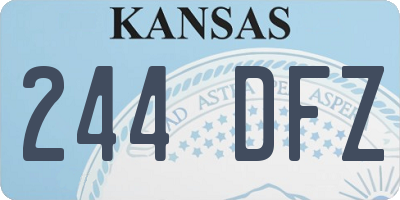 KS license plate 244DFZ