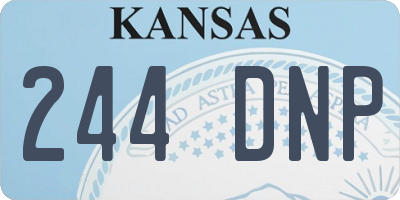 KS license plate 244DNP
