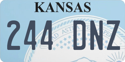 KS license plate 244DNZ