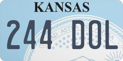KS license plate 244DOL