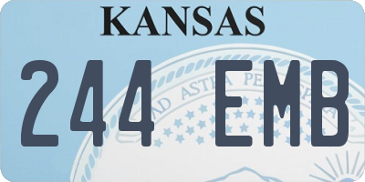 KS license plate 244EMB