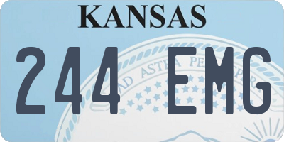 KS license plate 244EMG