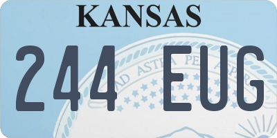 KS license plate 244EUG