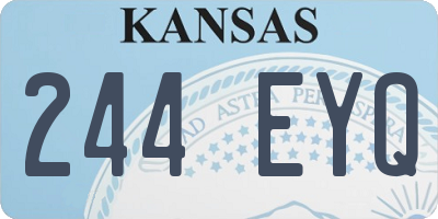 KS license plate 244EYQ
