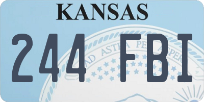 KS license plate 244FBI
