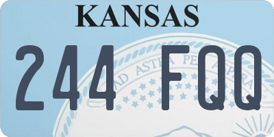 KS license plate 244FQQ
