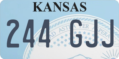 KS license plate 244GJJ
