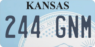 KS license plate 244GNM