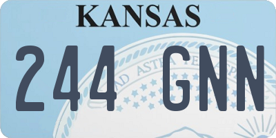 KS license plate 244GNN