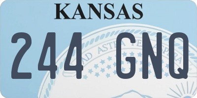 KS license plate 244GNQ