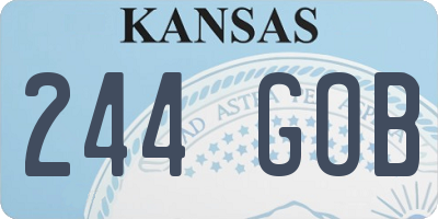 KS license plate 244GOB