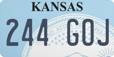 KS license plate 244GOJ