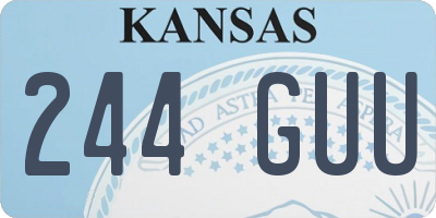 KS license plate 244GUU