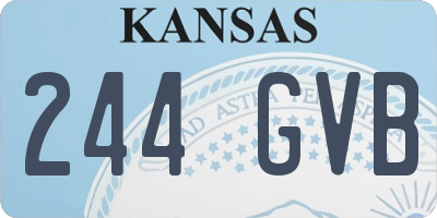 KS license plate 244GVB