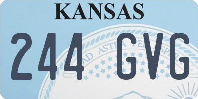 KS license plate 244GVG