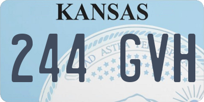 KS license plate 244GVH