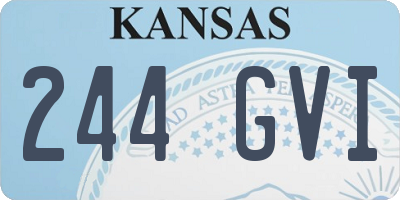 KS license plate 244GVI