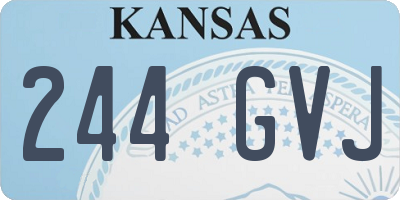 KS license plate 244GVJ