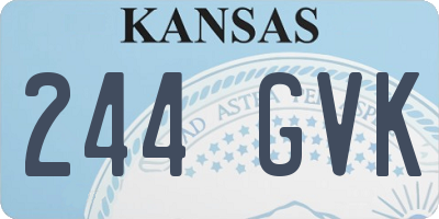 KS license plate 244GVK