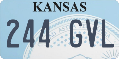 KS license plate 244GVL