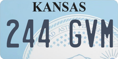 KS license plate 244GVM