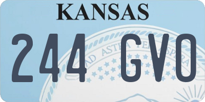KS license plate 244GVO