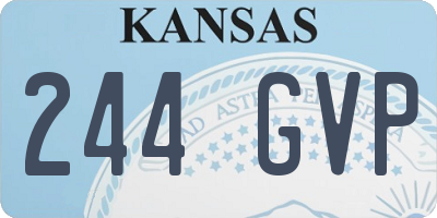KS license plate 244GVP
