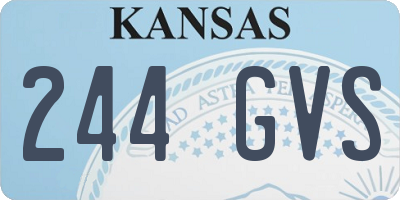 KS license plate 244GVS