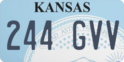 KS license plate 244GVV