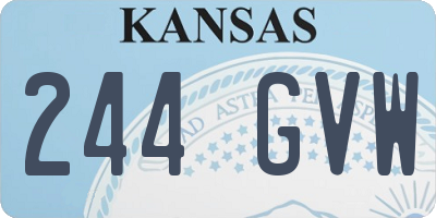 KS license plate 244GVW