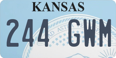 KS license plate 244GWM
