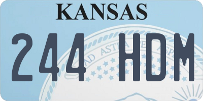KS license plate 244HDM