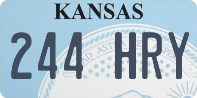 KS license plate 244HRY