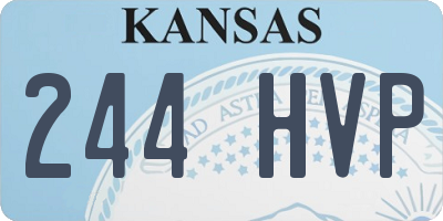 KS license plate 244HVP