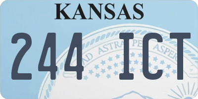 KS license plate 244ICT