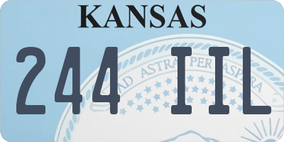 KS license plate 244IIL