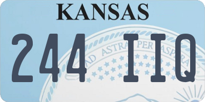 KS license plate 244IIQ