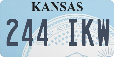 KS license plate 244IKW