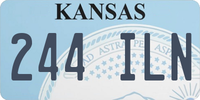 KS license plate 244ILN