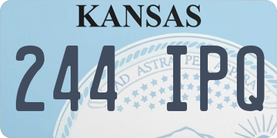 KS license plate 244IPQ