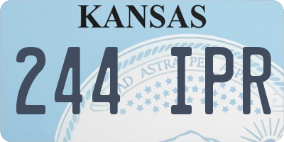 KS license plate 244IPR