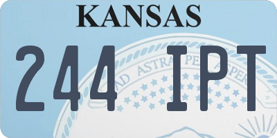 KS license plate 244IPT