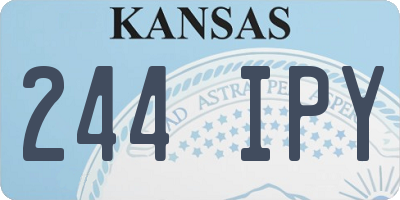KS license plate 244IPY