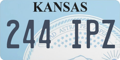 KS license plate 244IPZ
