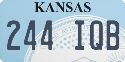 KS license plate 244IQB