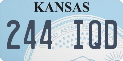 KS license plate 244IQD