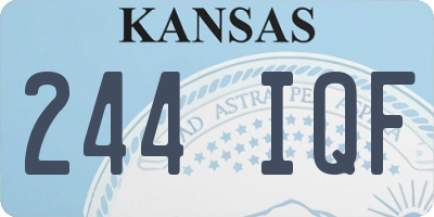 KS license plate 244IQF