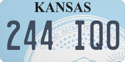 KS license plate 244IQO