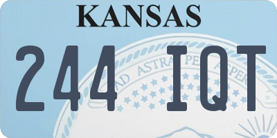 KS license plate 244IQT